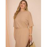 Conjunto Tricô saia midi e blusa Luísa Nude