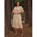 Vestido Chemise Aurora Bege