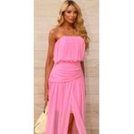 Vestido Sem Alça Rosa Cliché