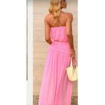 Vestido Sem Alça Rosa Cliché