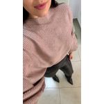 Blusa Tricot Manga Ampla - NUDE