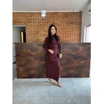 Vestido Longo Drapeado - MARROM