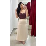 Saia Midi Cetim - OFF WHITE 