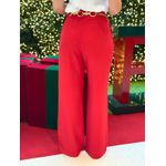 Pantalona Alfaiataria Viscolinho - VERMELHA