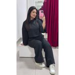 Conjunto Moletinho Risca de Giz - PRETO