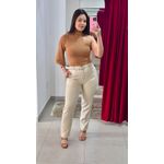 Calça Alfaiataria Cenoura Com Cinto - NUDE 