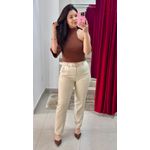 Calça Alfaiataria Cenoura Com Cinto - NUDE 