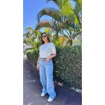 T-shirt Cropped Bordada - BRANCA