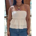 Cropped Peplum - BRANCO