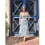 Vestido Midi Listras- AZUL