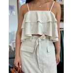 Conjunto Linho (Saia+Cropped) - CRU