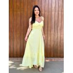 Vestido Midi Alça Amarração - AMARELO