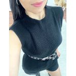 Max Colete Tricot - PRETO