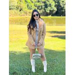 Saia Alfaiataria com Cinto - NUDE