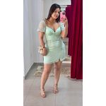 Vestido Organza Froral- VERDE 