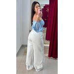 Pantalona Alfaiataria Viscolinho - BRANCO