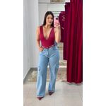 Wide Leg Cargo Jeans - AZUL 