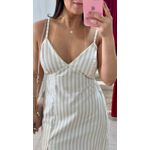 Vestido Midi Listras- NUDE