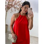 Vestido Camadas Frente Única - VERMELHO 
