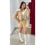 Short Saia Alfaiataria C/ Cinto - NUDE
