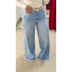 Calça Wide Leg Jeans - AZUL 