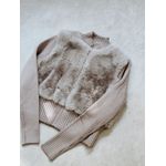 Casaco Tricot Peluciado - CAMEL