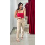 Calça Alfaiataria Zara Com Cinto - NUDE