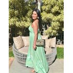 Vestido Longo Estampado - VERDE