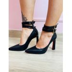 Scarpin Preto com Solado Vermelho