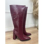 Bota Lais Over Bordô Croco 