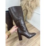 Bota Lais Over Marrom Croco 
