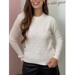 Blusa Tricô Modal Marina Off-White
