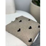 Blusa Trico Amanda Areia com Preto