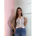 Colete Lira Branco Listrado