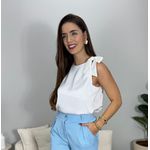 Blusa Acetinada Betina Branco