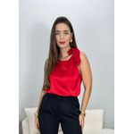Blusa Acetinada Betina Vermelho