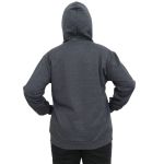 Blusa Avulsa Moletom Feminino Canguru com Capuz Chumbo