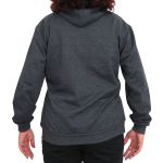 Blusa Avulsa Moletom Feminino Canguru com Capuz Chumbo