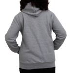 Blusa Avulsa Moletom Feminino Canguru com Capuz Cinza