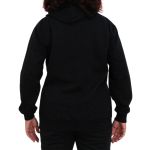 Blusa Avulsa Moletom Feminino Canguru com Capuz Preto