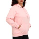 Blusa Avulsa Moletom Feminino Canguru com Capuz Rosa Bebê