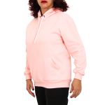 Blusa Avulsa Moletom Feminino Canguru com Capuz Rosa Bebê
