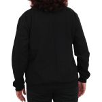 Blusa Avulsa Moletom Feminino Gola Careca Preto