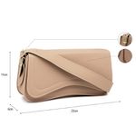 Bolsa Feminina Baguete Ombro Nude