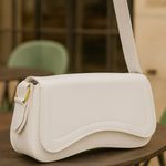 Bolsa Feminina Baguete Ombro Off White