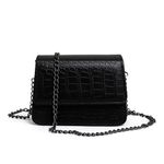 Bolsa Feminina Pequena Croco Preta