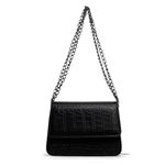 Bolsa Feminina Pequena Croco Preta
