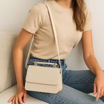 Bolsa de Mão Feminina Off White