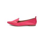 Mocassim Feminino Confort Bico Fino Couro Legítimo Pink