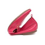 Mocassim Feminino Confort Bico Fino Couro Legítimo Pink